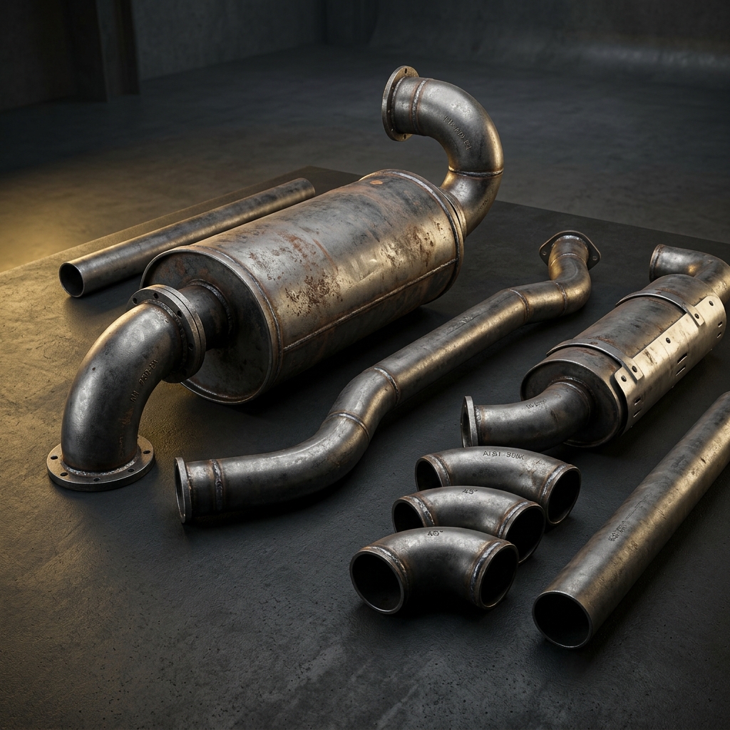 Exhaust Muffler & Elbow